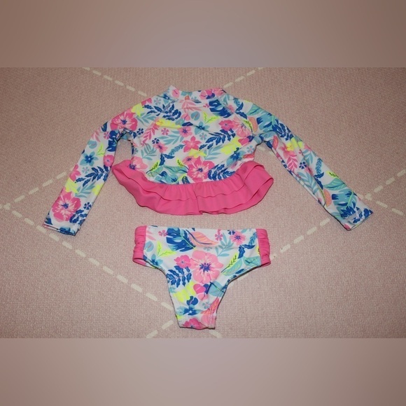 Tommy Bahama Kids Baby 2 Piece Floral Bathing Suit 18 Months Swim Suit - Picture 4 of 4